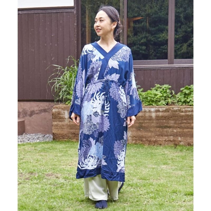 Robe Longue Motif Japonais – Image 2