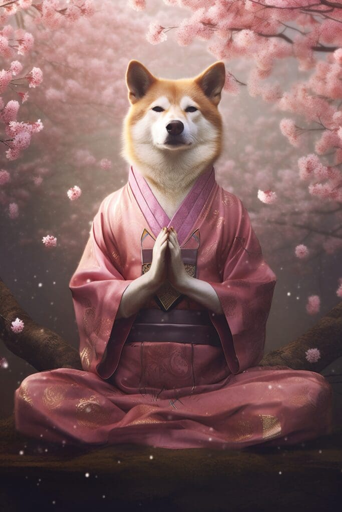 chien qui fait de la méditation